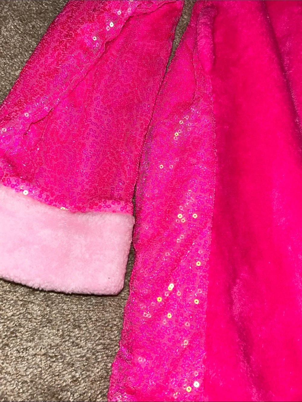 JoJo Siwa Bright Hot Pink Sequin Sleeve Plush Pajama Robe